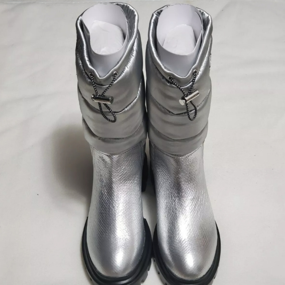Calvin Klein Women's Shoes Boots, Silver, Size 10